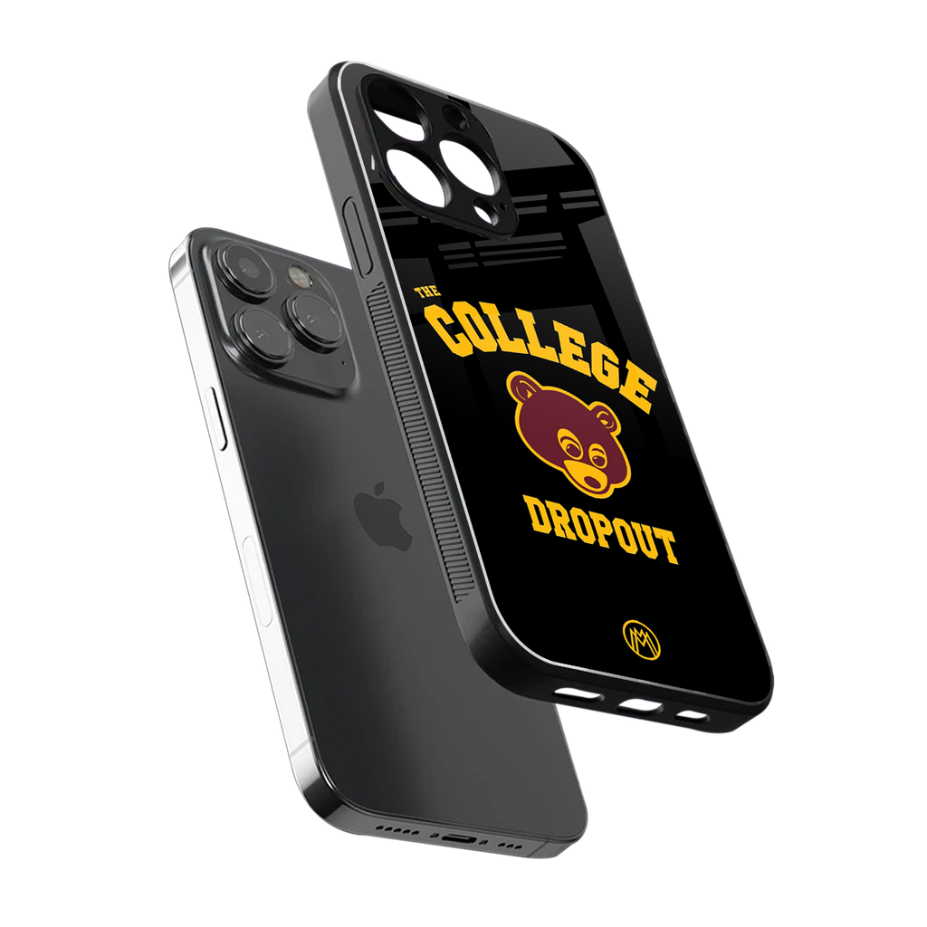 the college dropout back phone cover | glass case for iphone 14 pro max