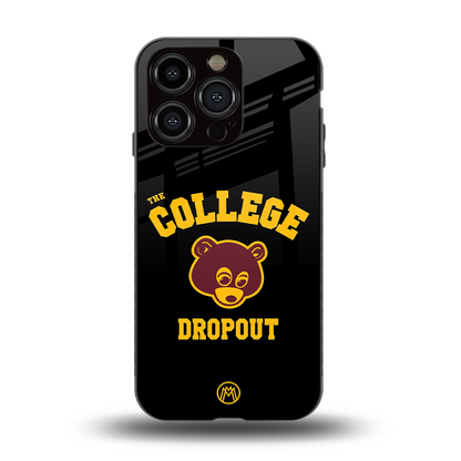 the college dropout back phone cover | glass case for iphone 14 pro