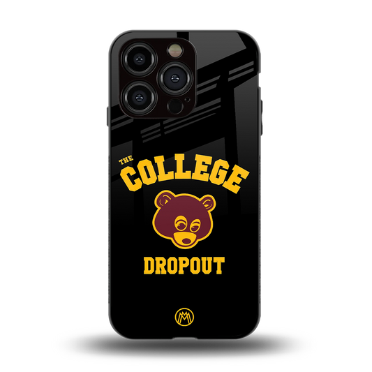 the college dropout back phone cover | glass case for iphone 14 pro