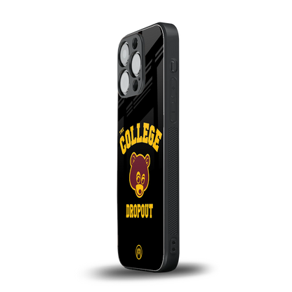 the college dropout back phone cover | glass case for iphone 14 pro