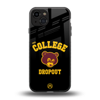 the college dropout back phone cover | glass case for iphone 15