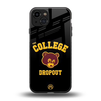 the college dropout back phone cover | glass case for iphone 15