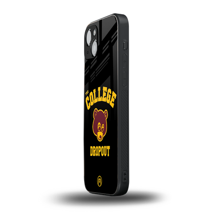 the college dropout back phone cover | glass case for iphone 15