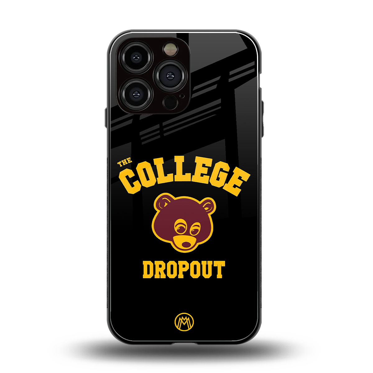 the college dropout back phone cover | glass case for iphone 16 pro max