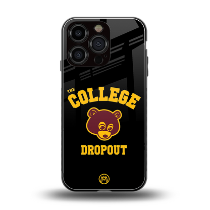 the college dropout back phone cover | glass case for iphone 16 pro