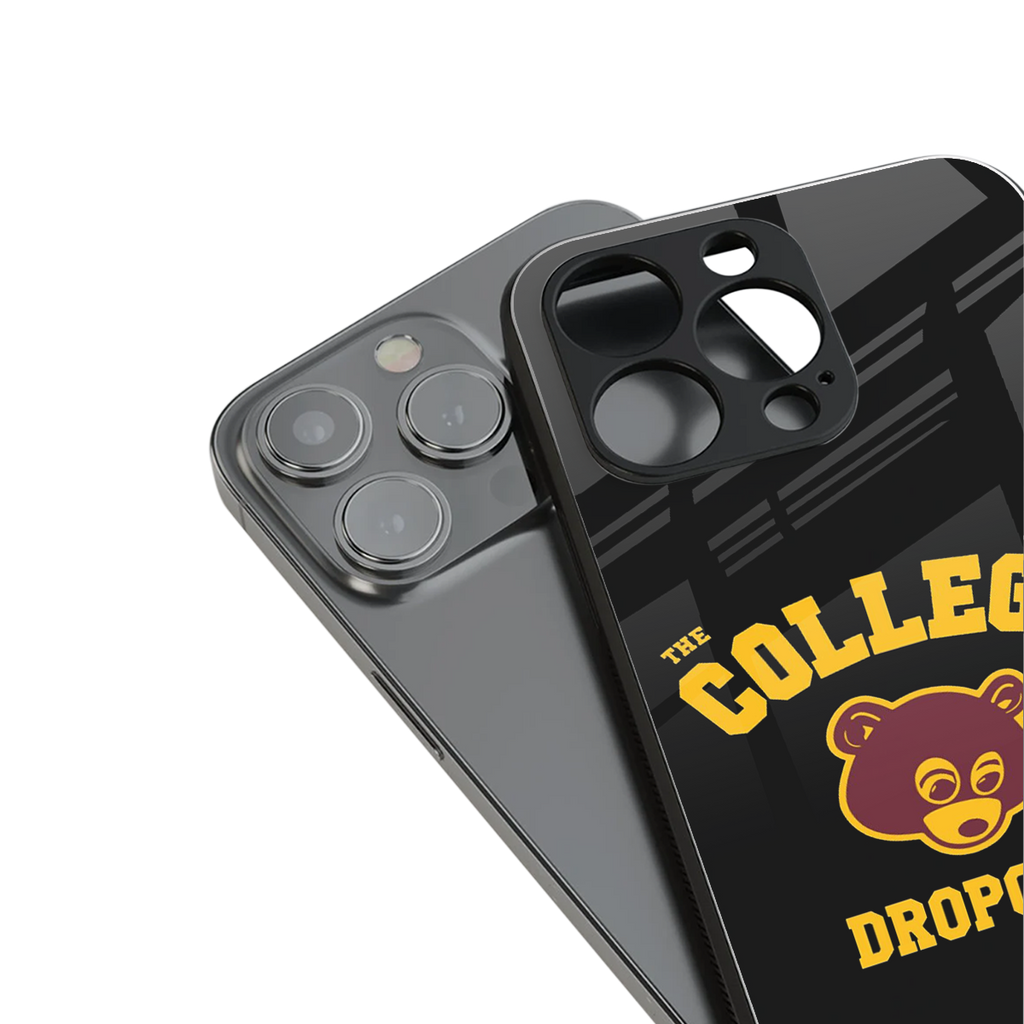 the college dropout back phone cover | glass case for iphone 14 pro max