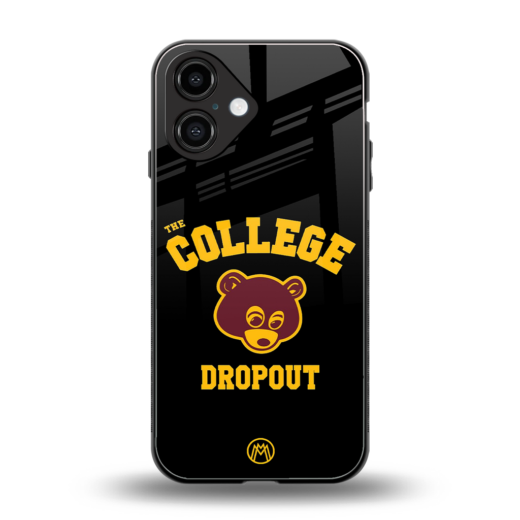 the college dropout back phone cover | glass case for iphone 16