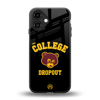 the college dropout back phone cover | glass case for iphone 16