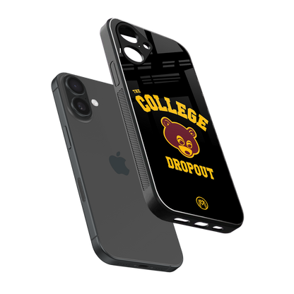 the college dropout back phone cover | glass case for iphone 16