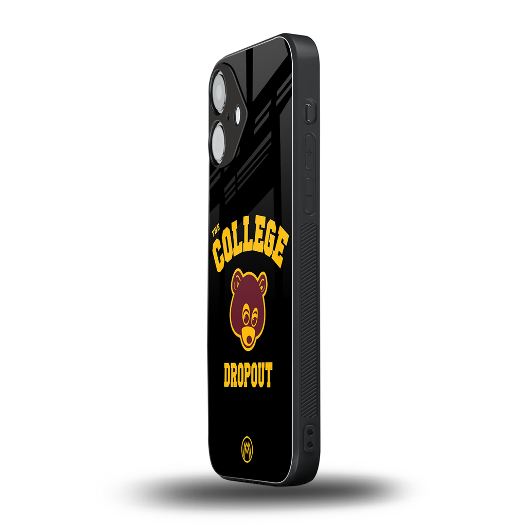 the college dropout back phone cover | glass case for iphone 16