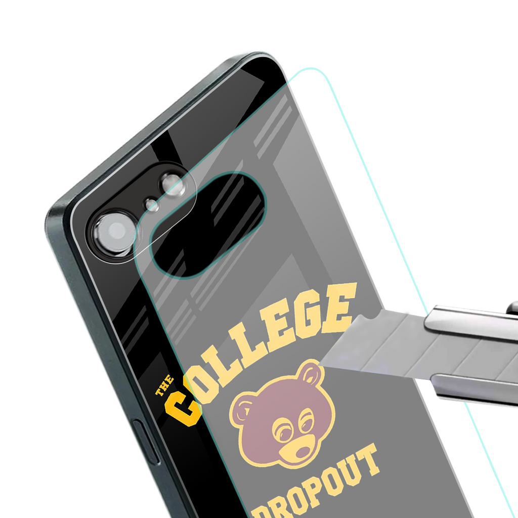 the college dropout back phone cover | glass case for iphone 16e