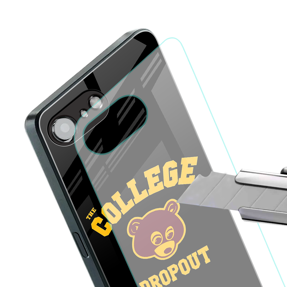 the college dropout back phone cover | glass case for iphone 16e