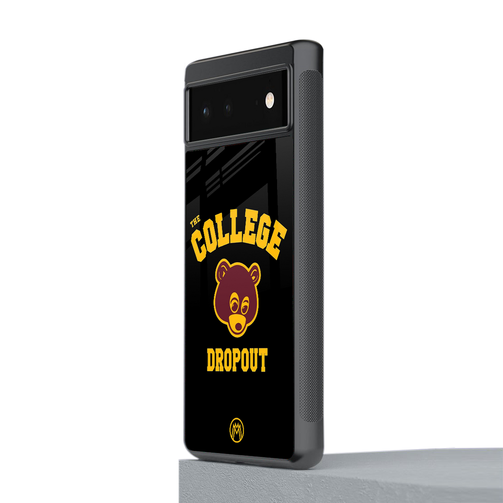 the college dropout back phone cover | glass case for google pixel 6