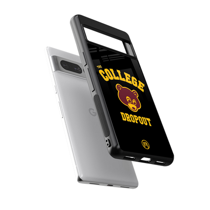the college dropout back phone cover | glass case for google pixel 7 pro