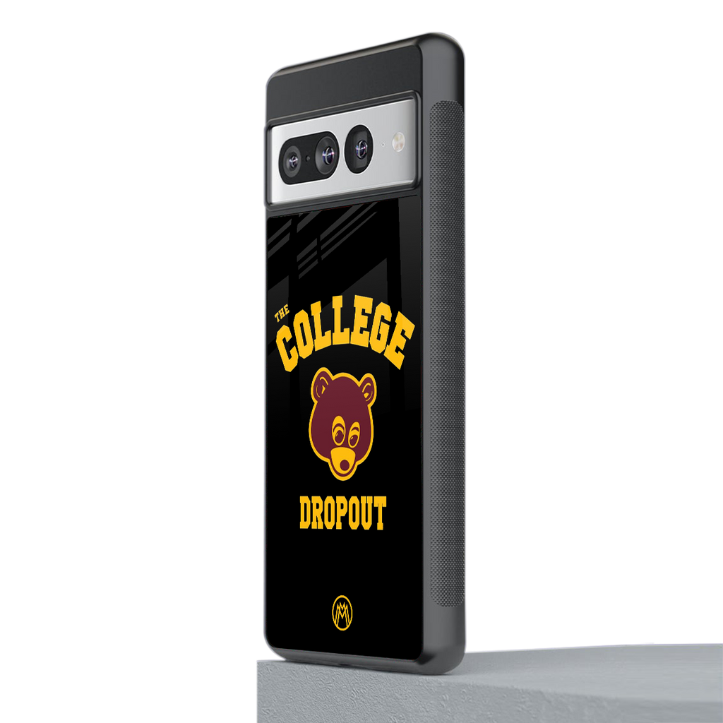 the college dropout back phone cover | glass case for google pixel 7 pro