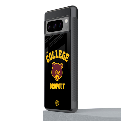 the college dropout back phone cover | glass case for google pixel 8 pro