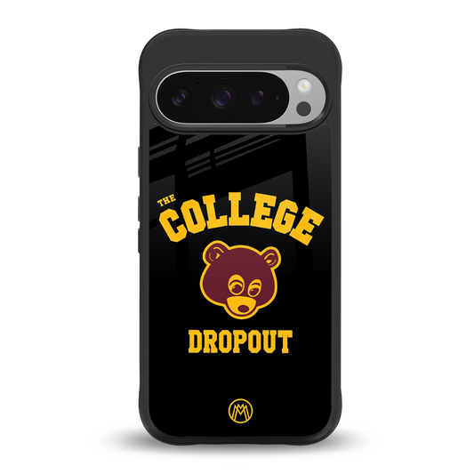 the college dropout back phone cover | glass case for google pixel 9 pro xl