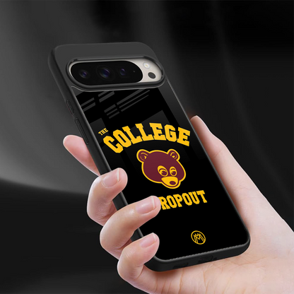 the college dropout back phone cover | glass case for google pixel 9 pro xl
