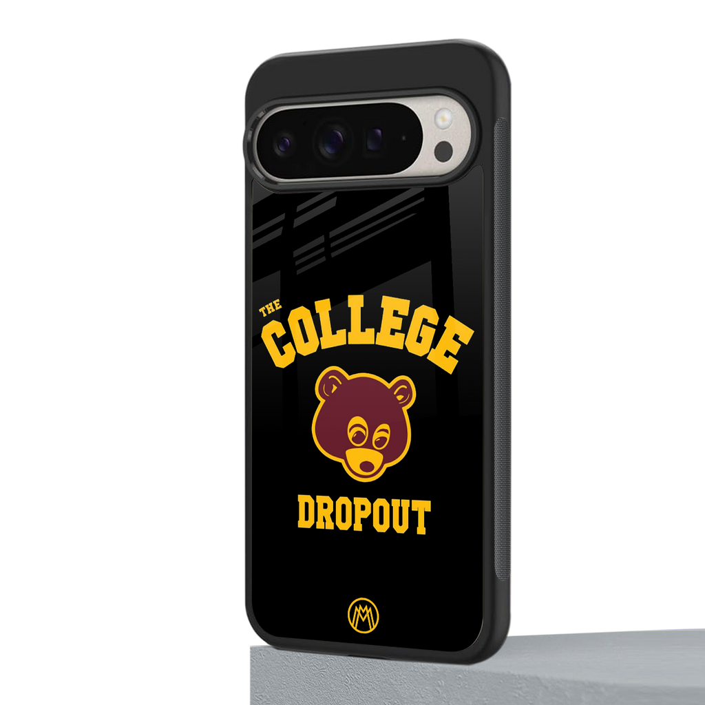 the college dropout back phone cover | glass case for google pixel 9 pro
