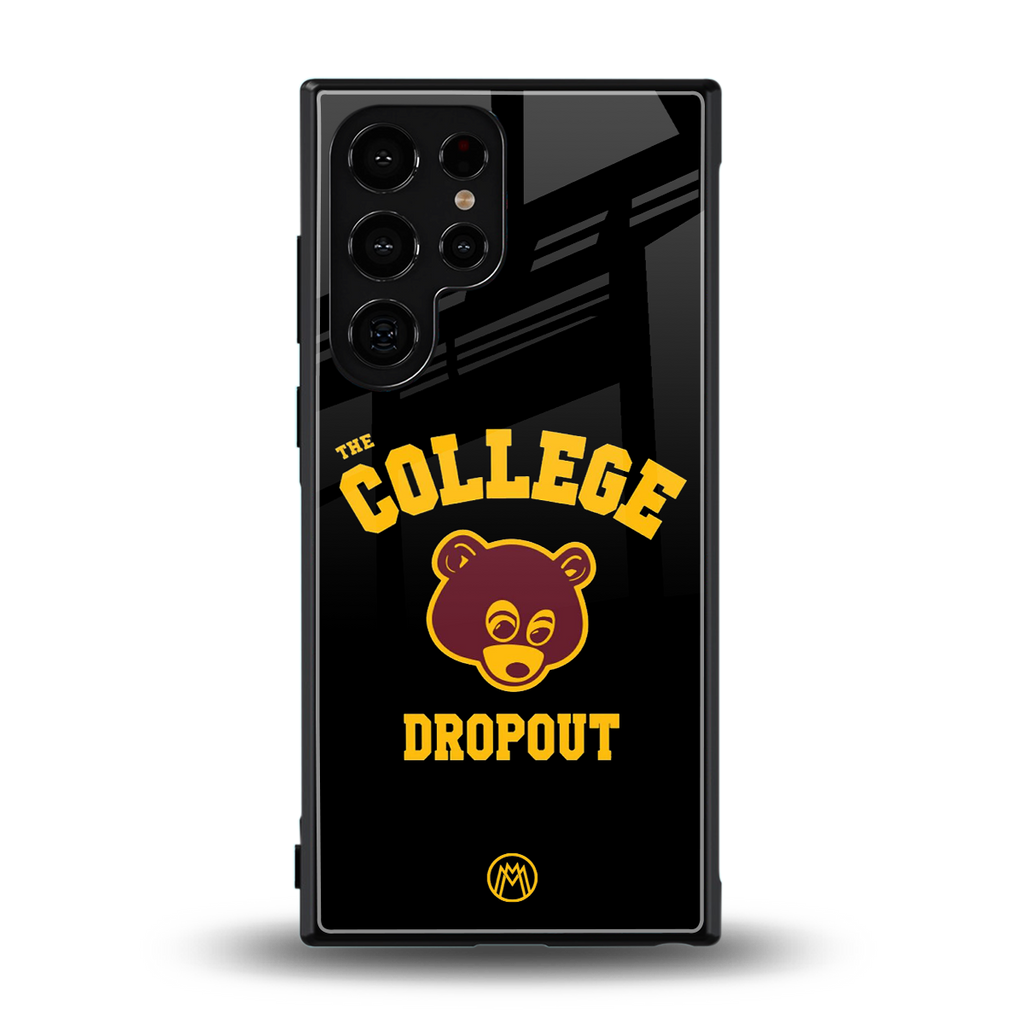 the college dropout back phone cover | glass case for samsung galaxy s23 ultra