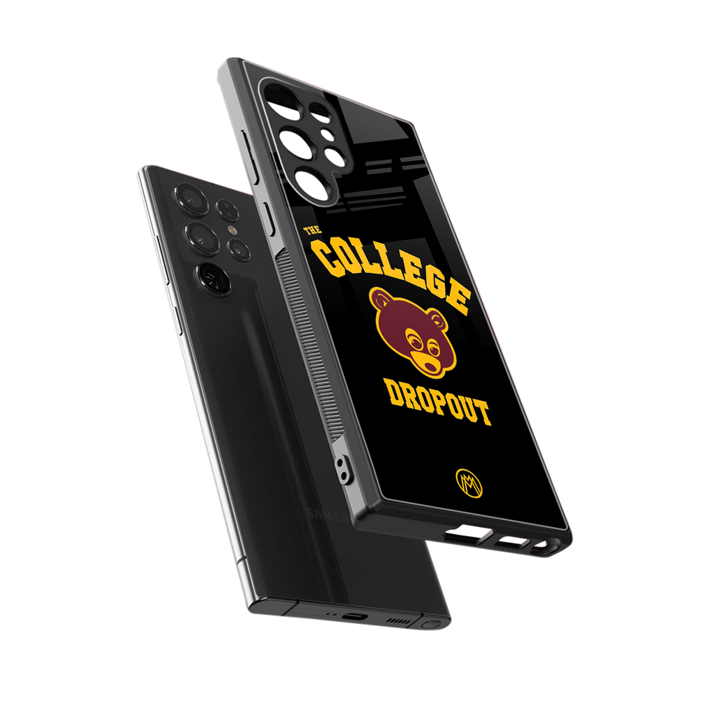 the college dropout back phone cover | glass case for samsung galaxy s23 ultra