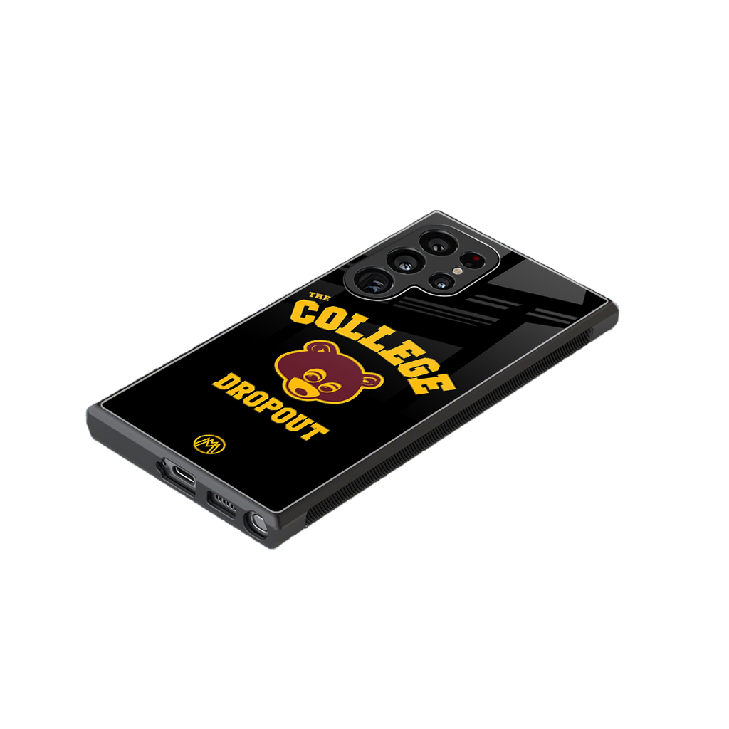 the college dropout back phone cover | glass case for samsung galaxy s23 ultra