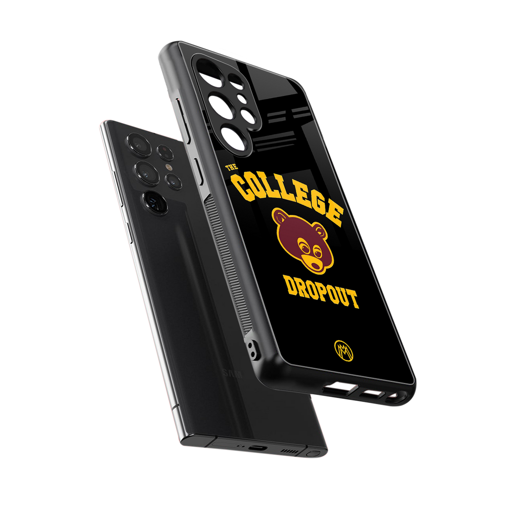 the college dropout back phone cover | glass case for samsung galaxy s25 ultra
