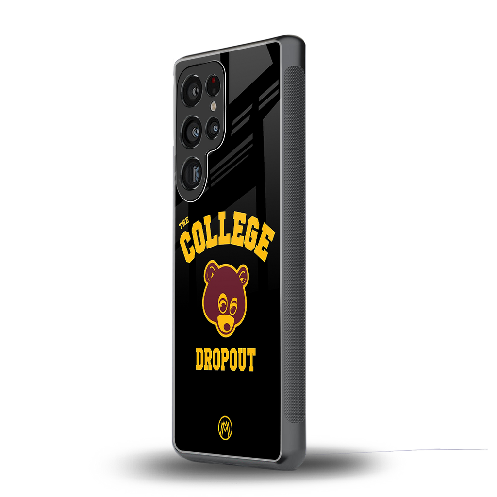 the college dropout back phone cover | glass case for samsung galaxy s25 ultra