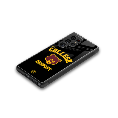 the college dropout back phone cover | glass case for samsung galaxy s25 ultra