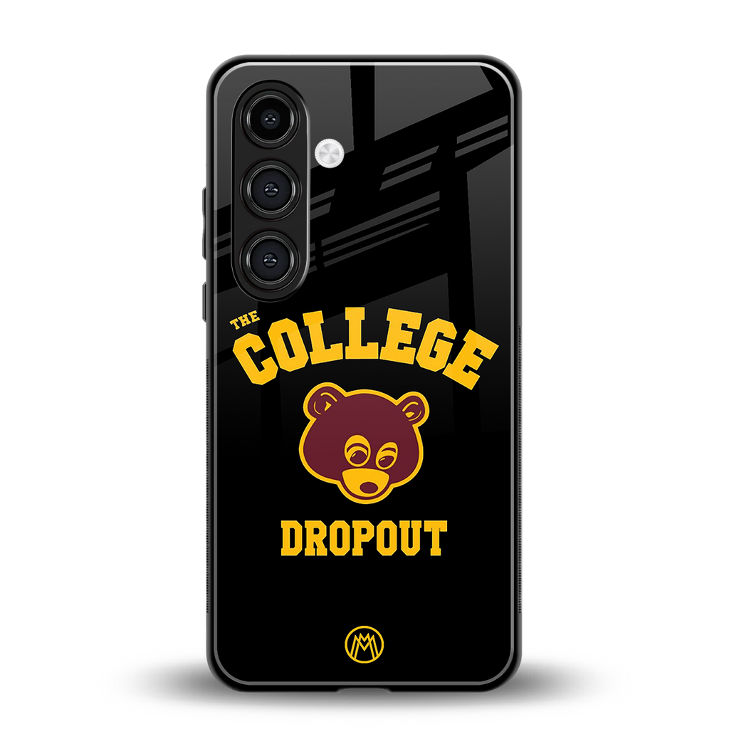 the college dropout back phone cover | glass case for samsung galaxy s25 plus