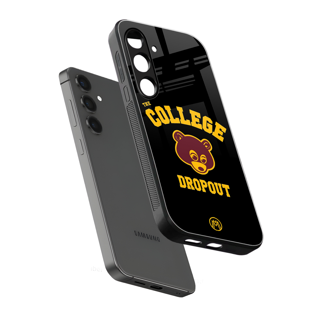 the college dropout back phone cover | glass case for samsung galaxy s24 fe