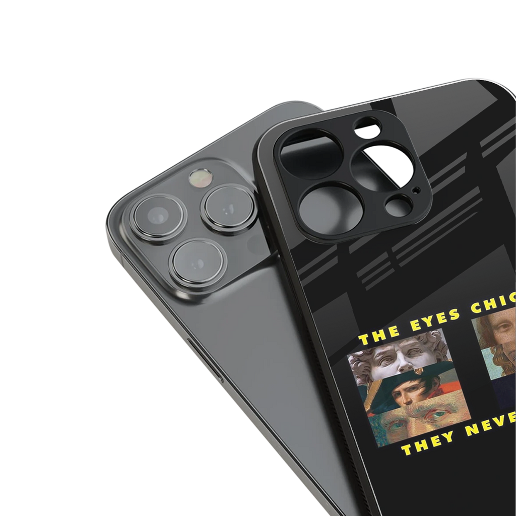 the eyes chico, they never lie movie quote back phone cover | glass case for iphone 14 pro