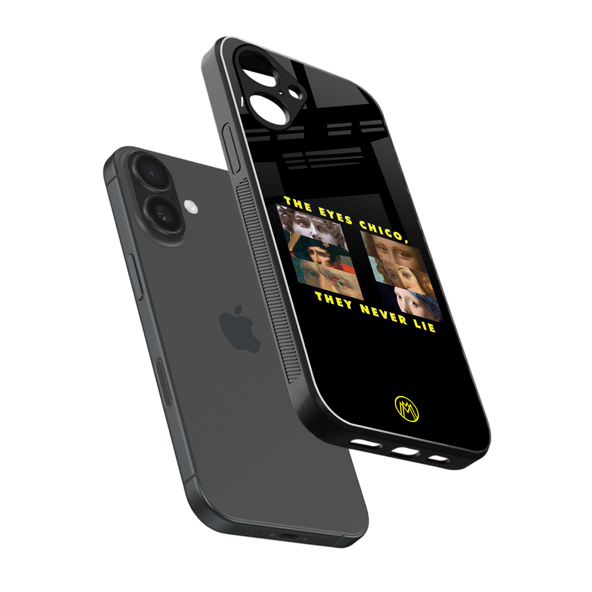 the eyes chico, they never lie movie quote back phone cover | glass case for iphone 16