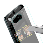the eyes chico, they never lie movie quote back phone cover | glass case for iphone 16e