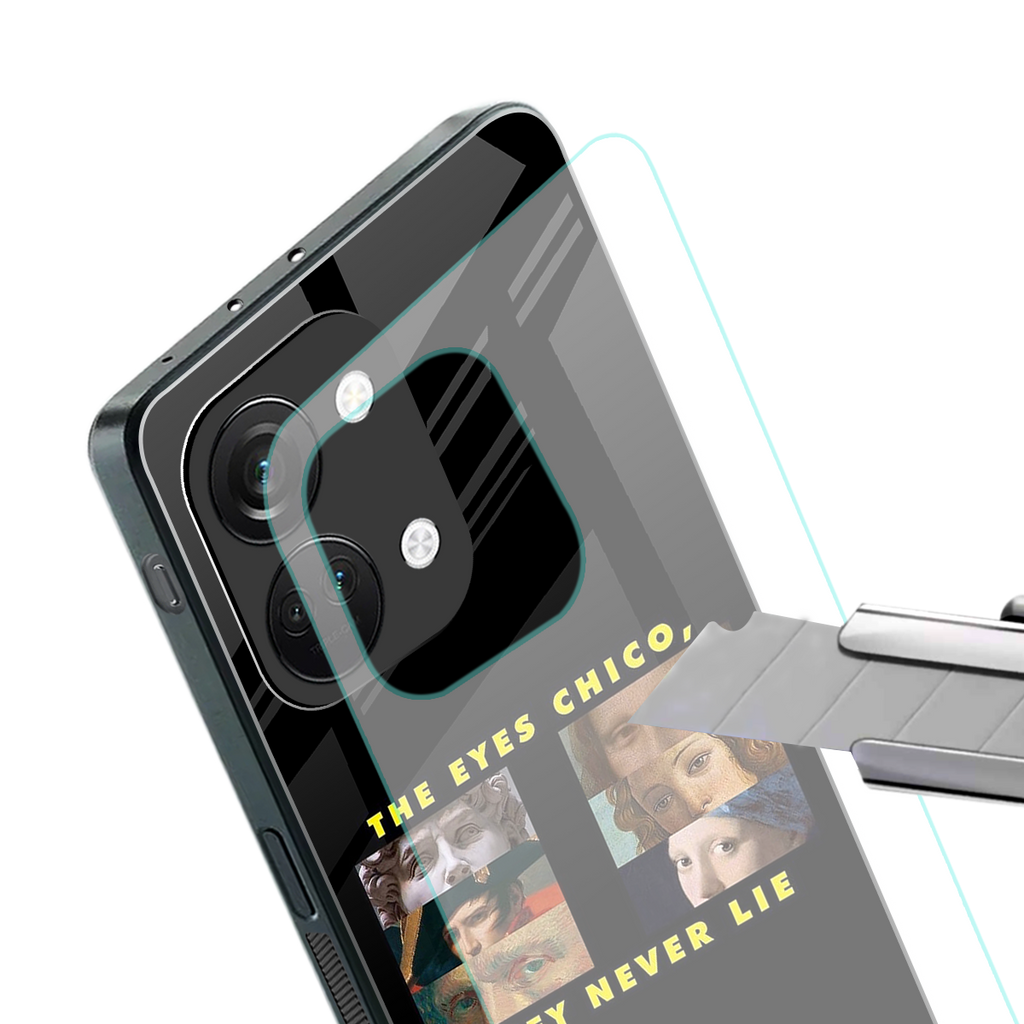 the eyes chico, they never lie movie quote back phone cover | glass case for oneplus nord 3