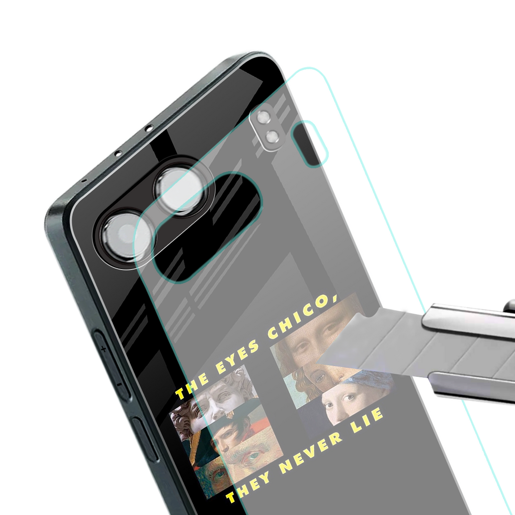 the eyes chico, they never lie movie quote back phone cover | glass case for oneplus nord 4