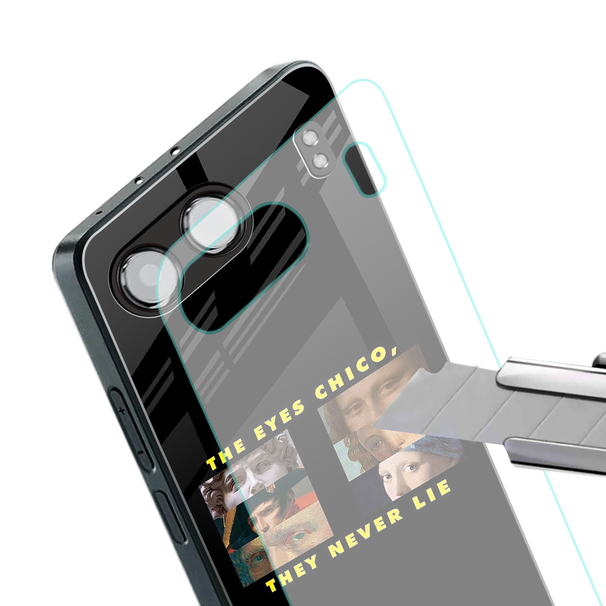 the eyes chico, they never lie movie quote back phone cover | glass case for oneplus nord 4