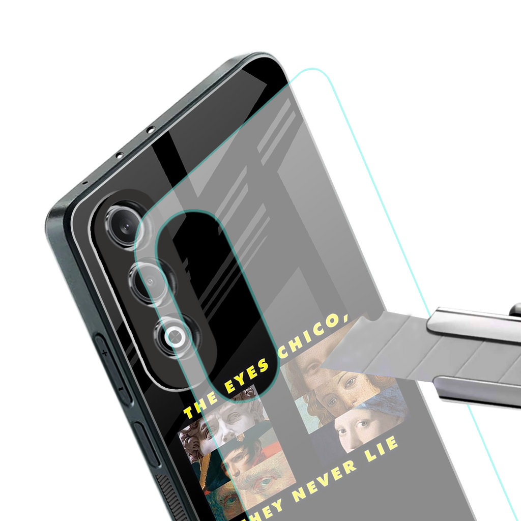 the eyes chico, they never lie movie quote back phone cover | glass case for oneplus nord ce 4
