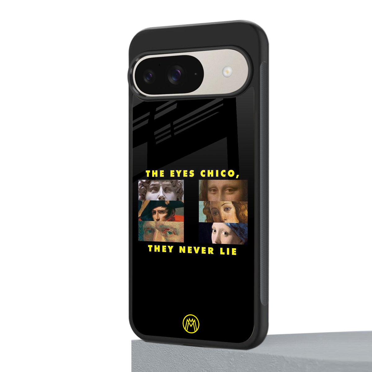 the eyes chico, they never lie movie quote back phone cover | glass case for google pixel 9