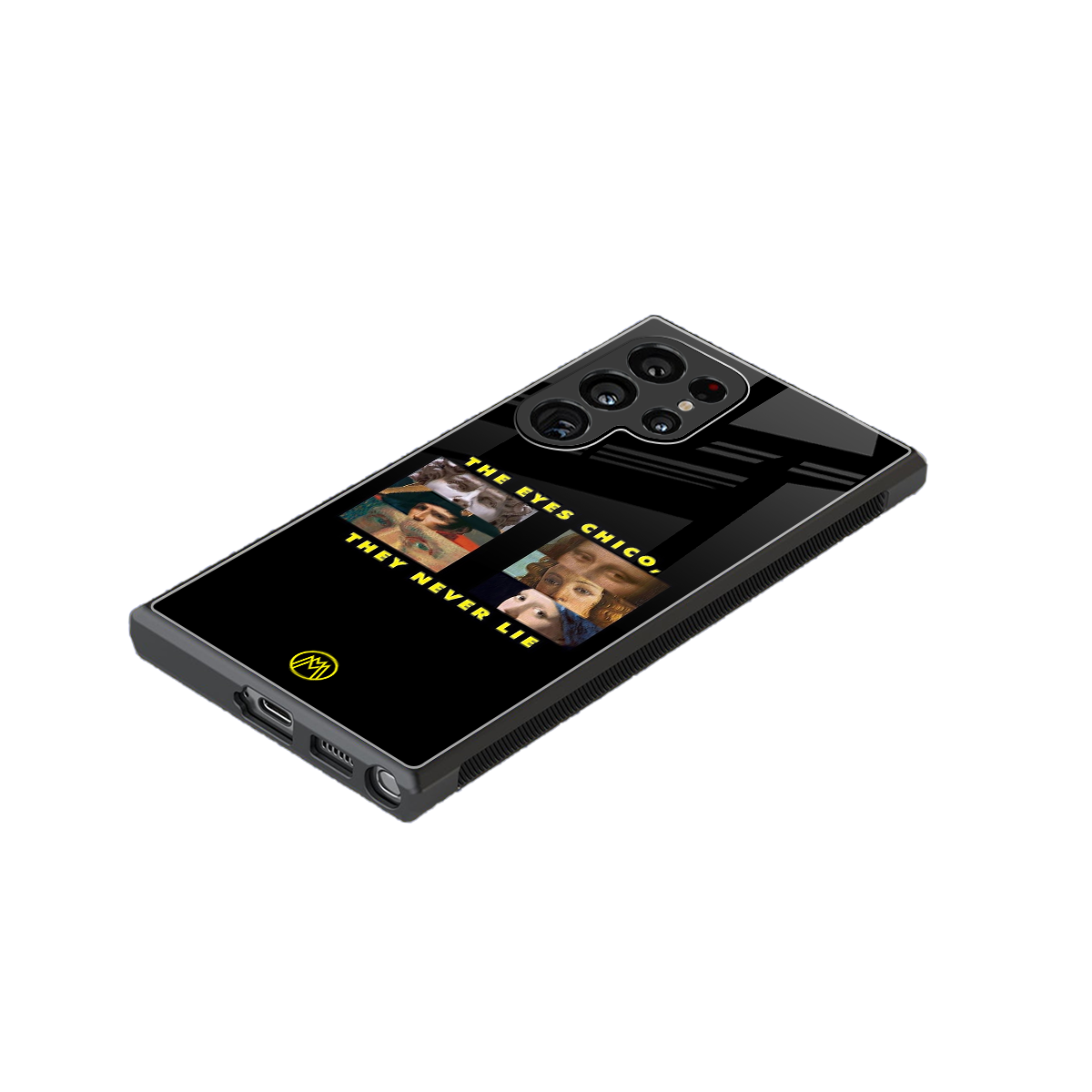 the eyes chico, they never lie movie quote back phone cover | glass case for samsung galaxy s24 ultra