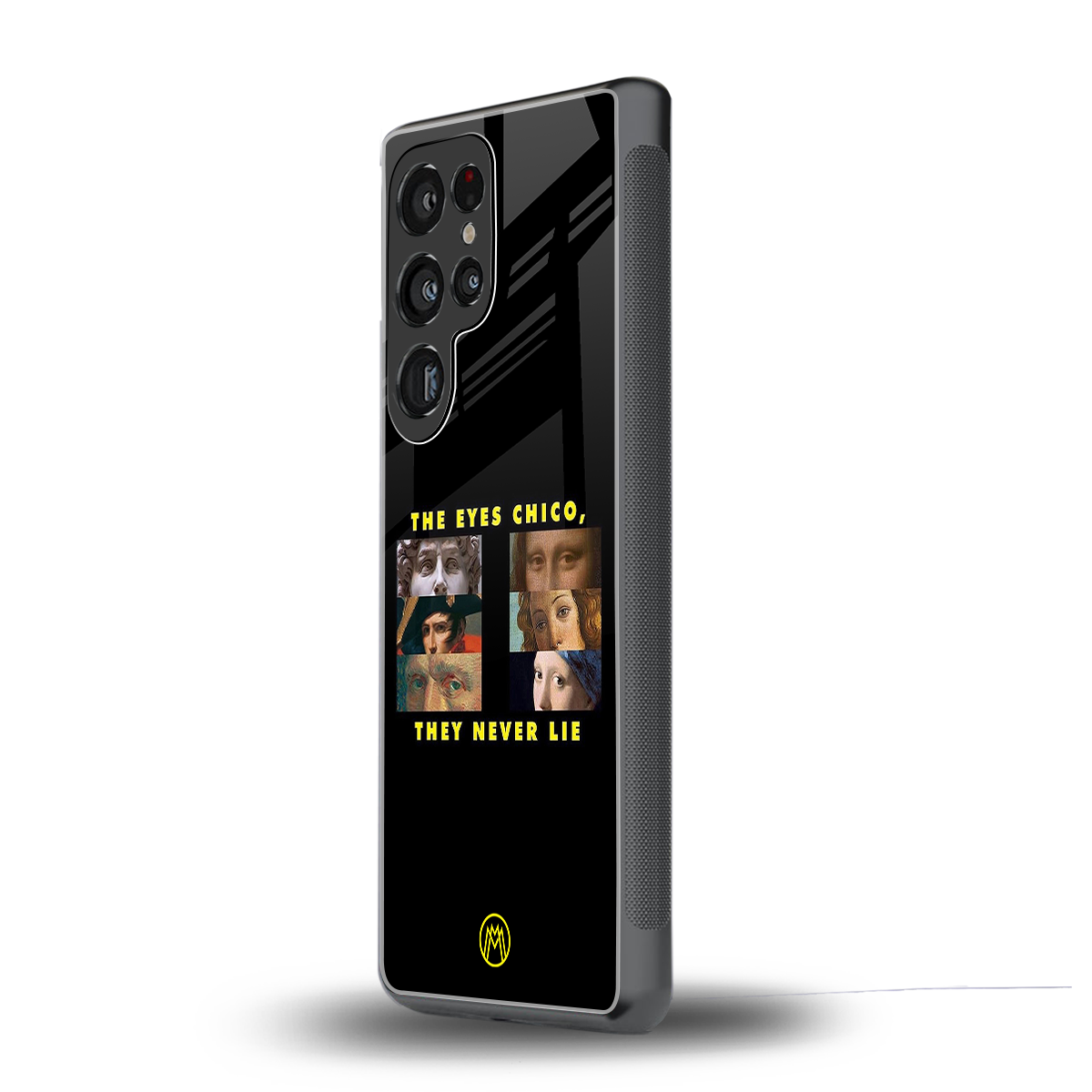 the eyes chico, they never lie movie quote back phone cover | glass case for samsung galaxy s25 ultra