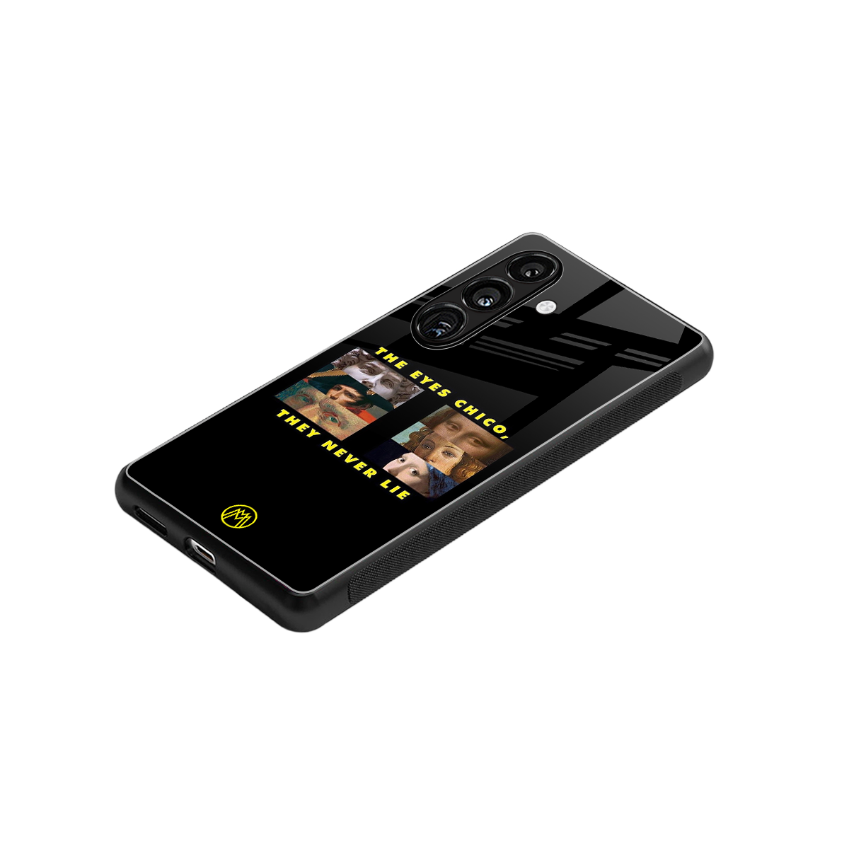 the eyes chico, they never lie movie quote back phone cover | glass case for samsung galaxy s24 fe