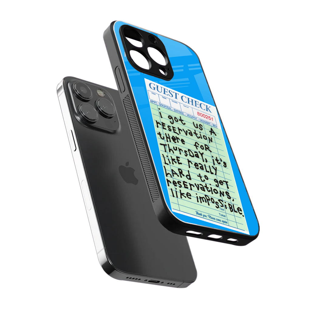 the reservation back phone cover | glass case for iphone 13 pro max