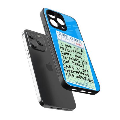 the reservation back phone cover | glass case for iphone 13 pro max