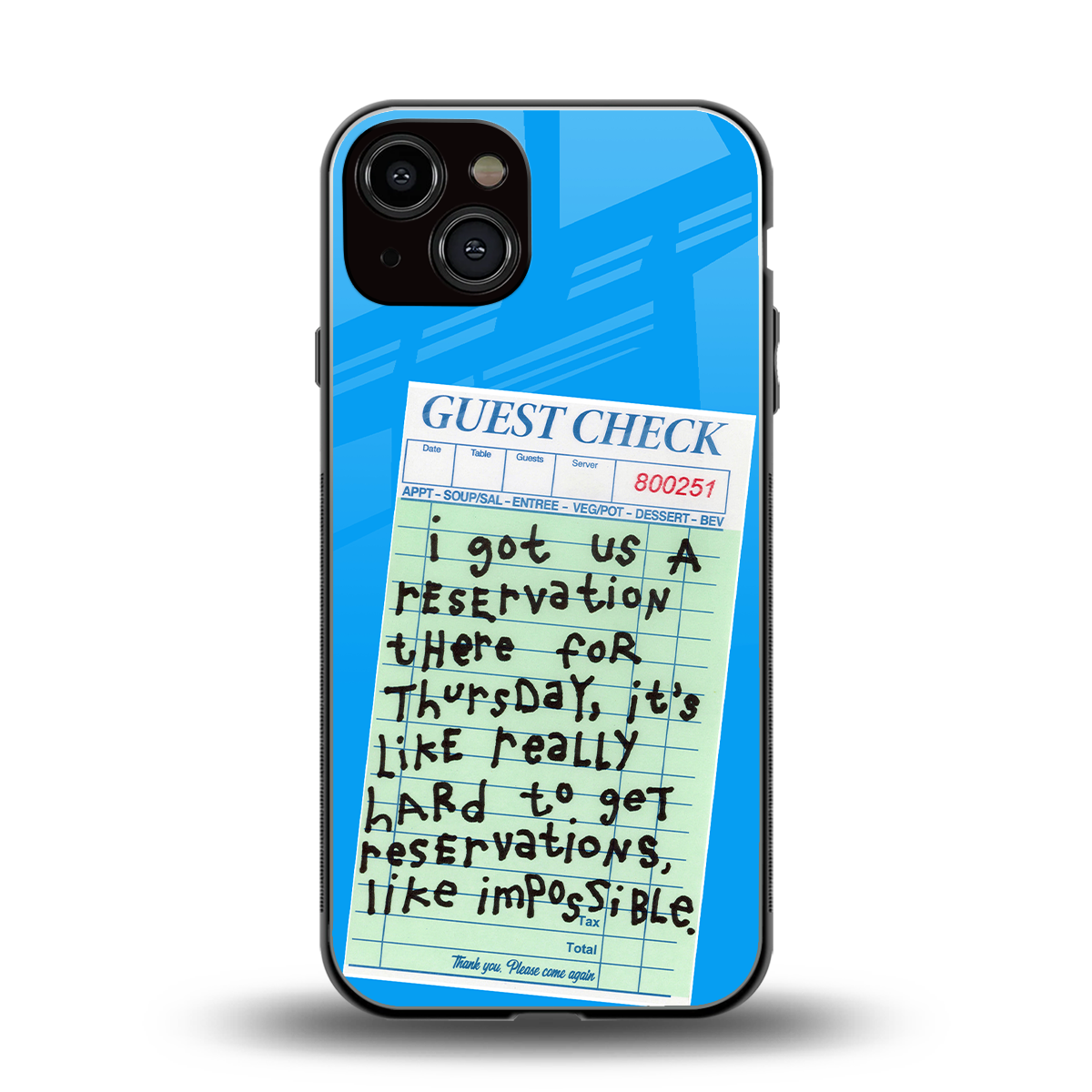 the reservation back phone cover | glass case for iphone 13