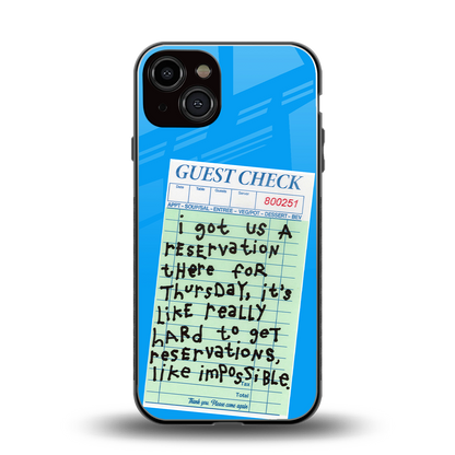 the reservation back phone cover | glass case for iphone 13
