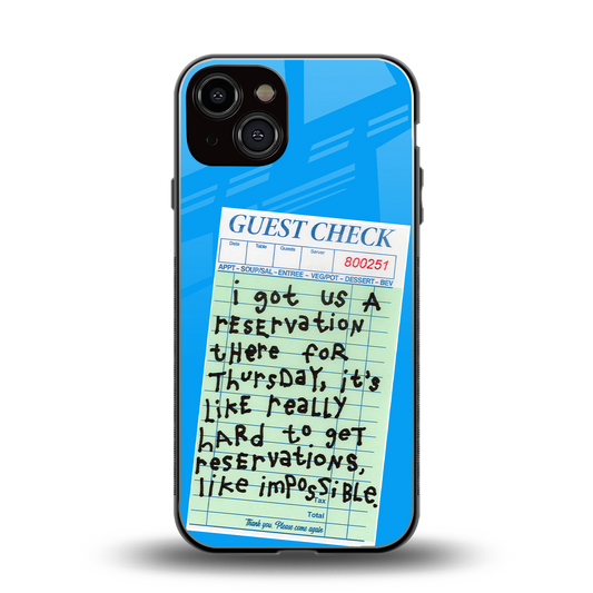 the reservation back phone cover | glass case for iphone 13