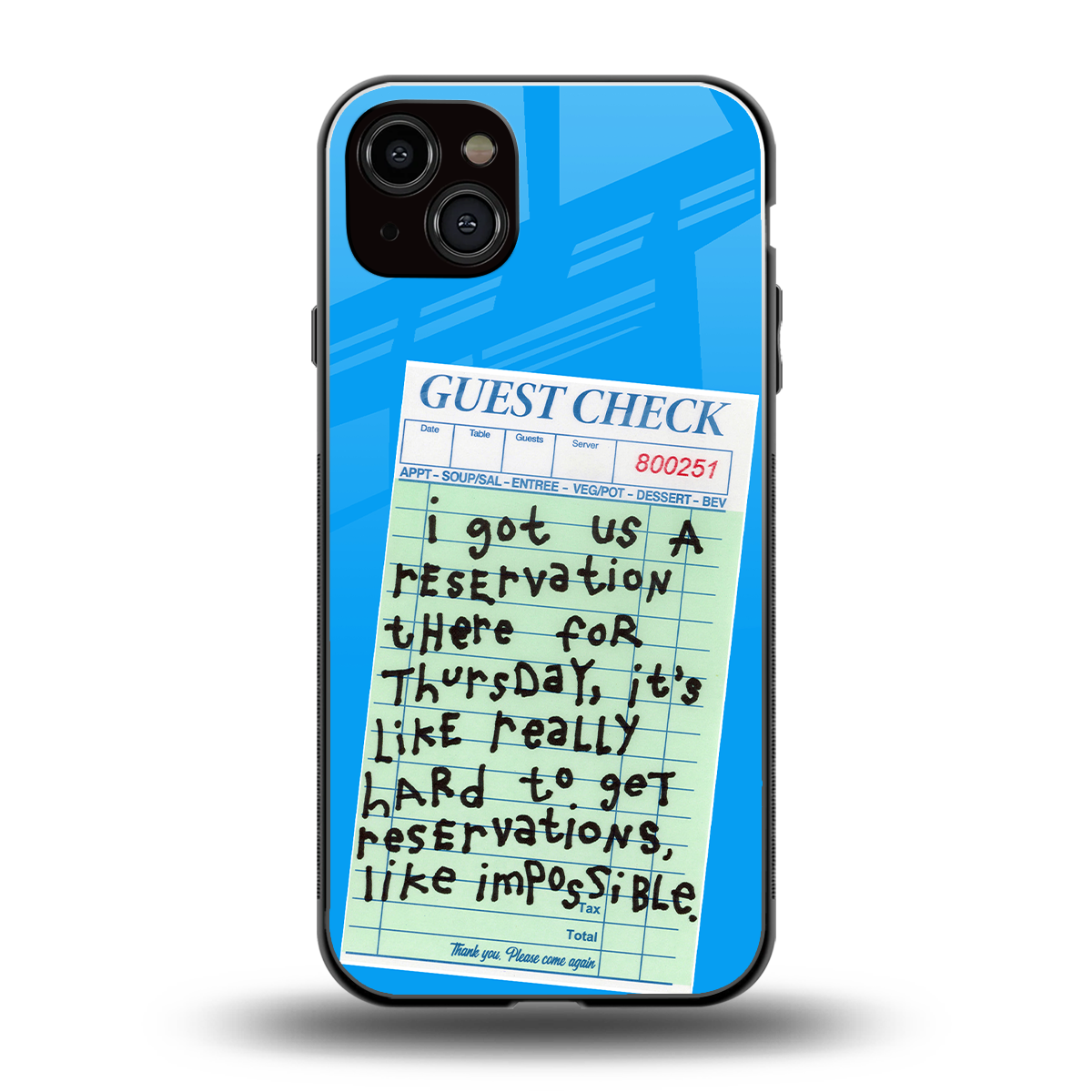 the reservation back phone cover | glass case for iphone 14 plus
