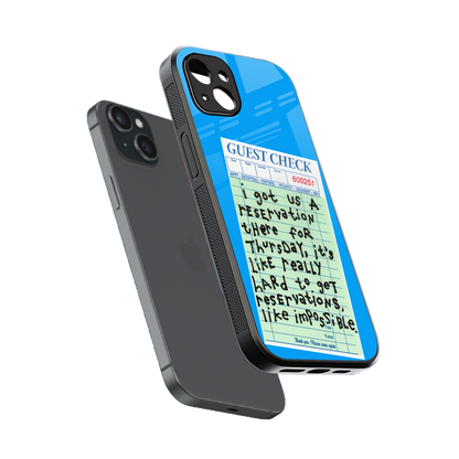 the reservation back phone cover | glass case for iphone 15 plus