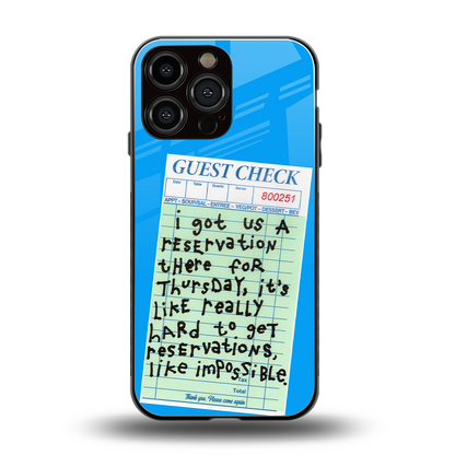 the reservation back phone cover | glass case for iphone 14 pro max
